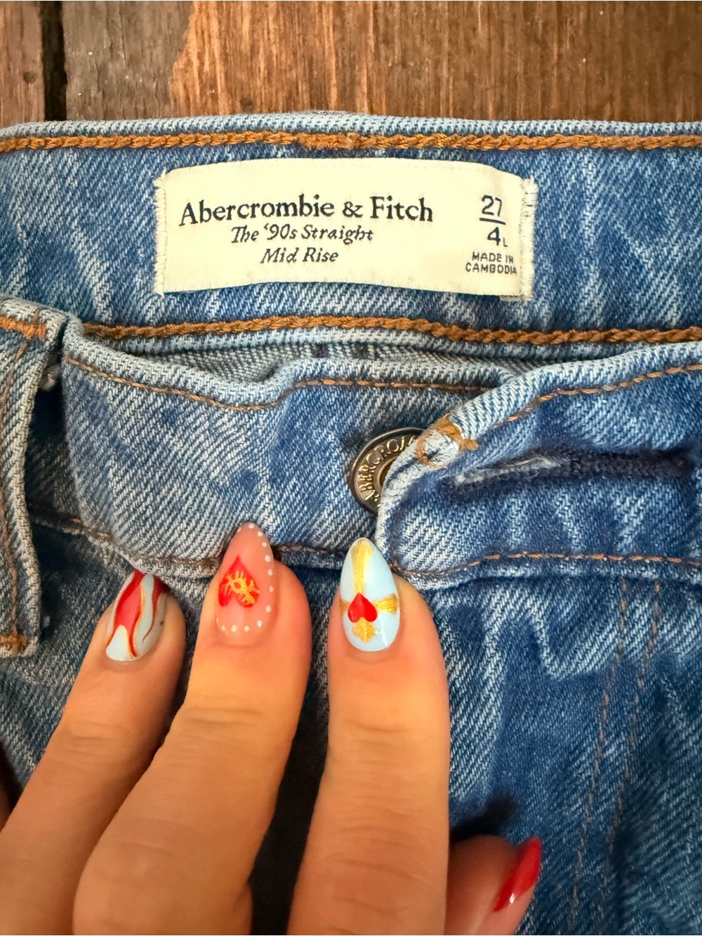 Abercrombie & Fitch 90’S straight Mid rise